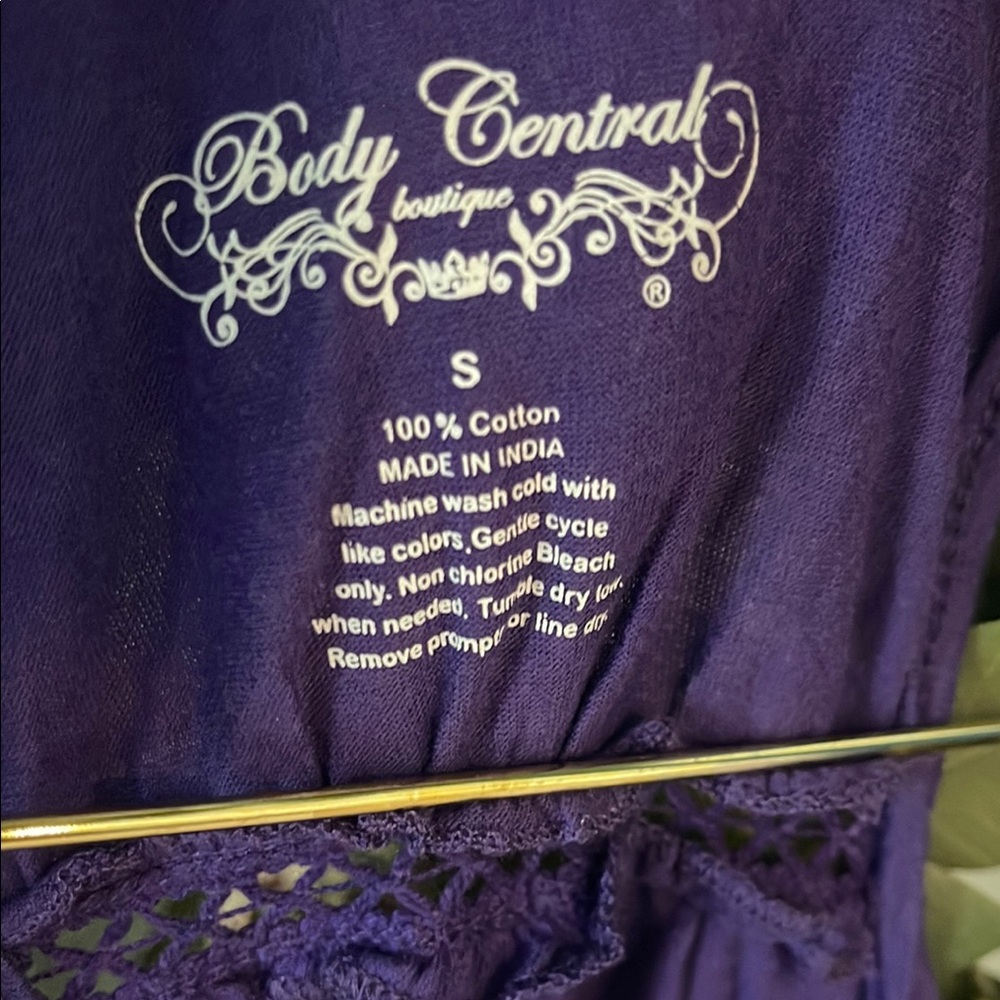 Body Central Deep Purple Ruffle Tank Top - Picture 2 of 5